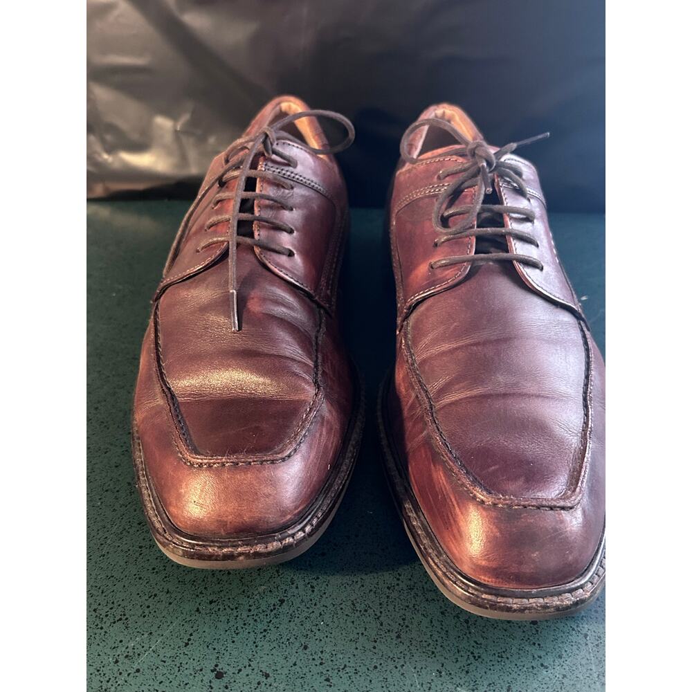 ECCO Holton Amber Brown Leather Oxford Lace Up Dress Shoes Mens Sz EU 47 / US 13